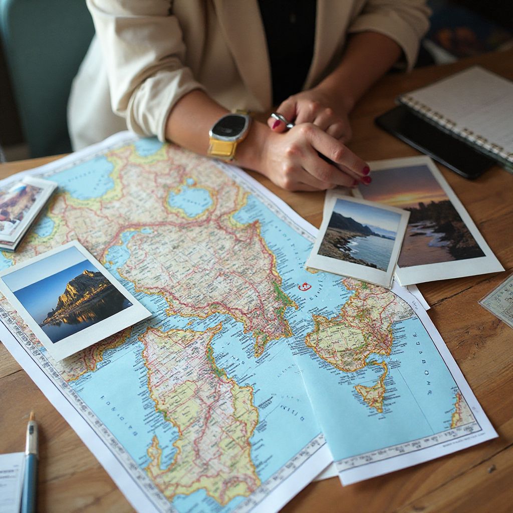 Travel consultant planning Australian tour